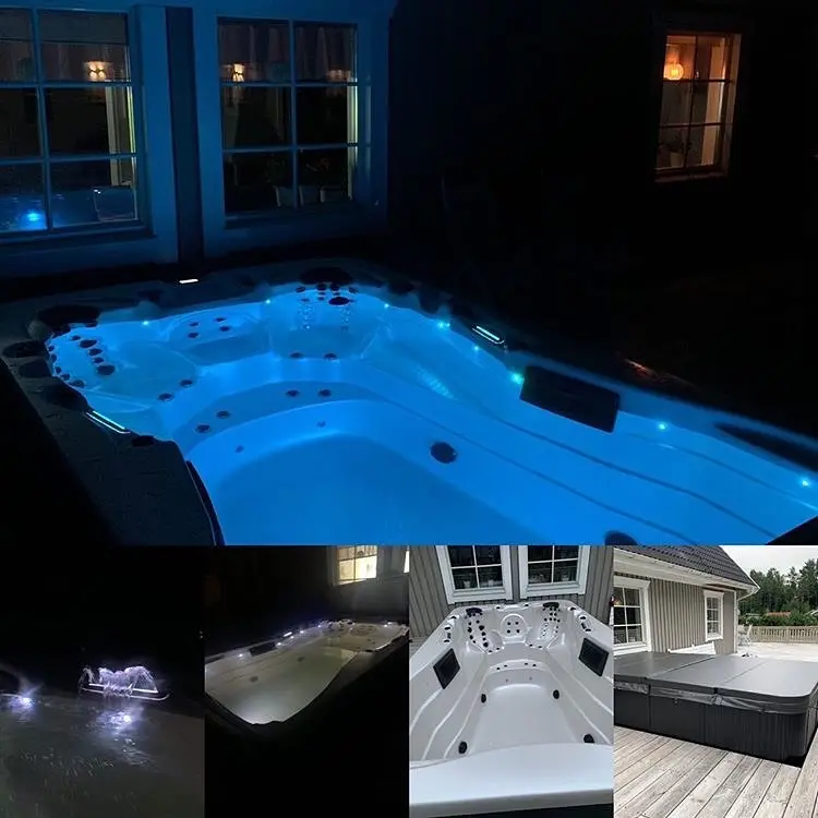 Коллаж эксплуатации Lovia Spa ZR6801 днём и вечером